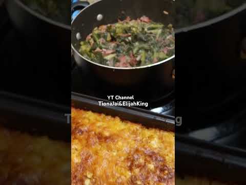 Ribs, Baked Macaroni And Cheese, Collard Greens , x Cornbread Food Foodie