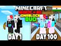 I Survived 100 Days on One Lucky Block! 😰