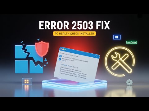 Fix Windows PC Health Check Setup Error Code 2503 – Step-by-Step Tutorial (Windows 11)