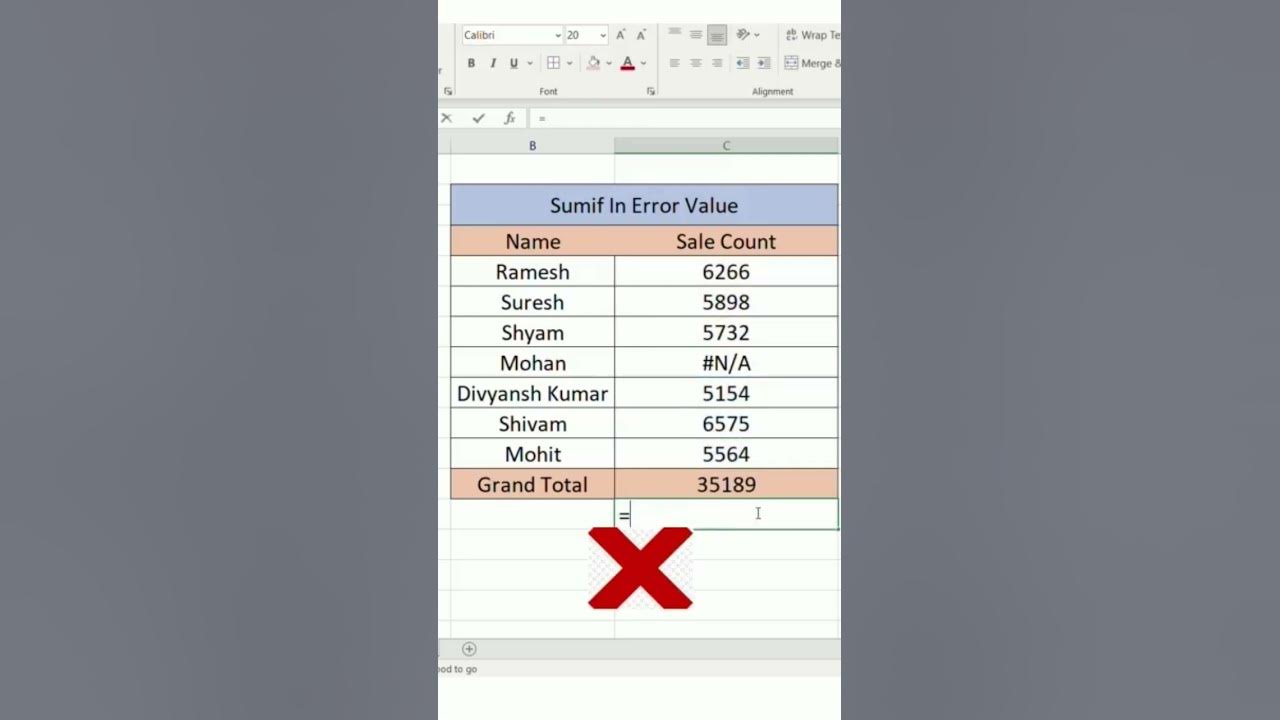 Sumif for error value excel math explore music explorepage youtube