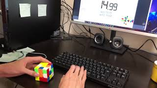 3×3 One-Handed average of 12 12.86