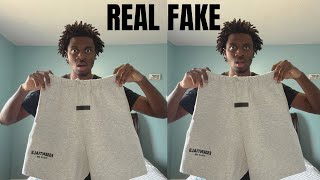WAYS TO TELL IF YOUR FEAR OF GOD ESSENTIALS LIGHT OATMEAL SHORTS IS FAKE🔥💪🏾