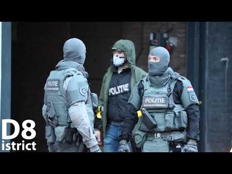 Arrestatieteam doet inval in bedrijfspand en woning Treilerweg Scheveningen