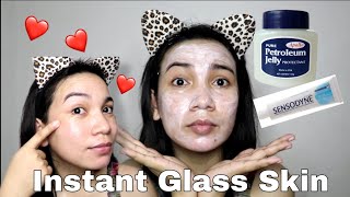 Instant Glass Skin Result using Toothpaste & Petroleum Jelly #skincaretips #skincare #naturalskin