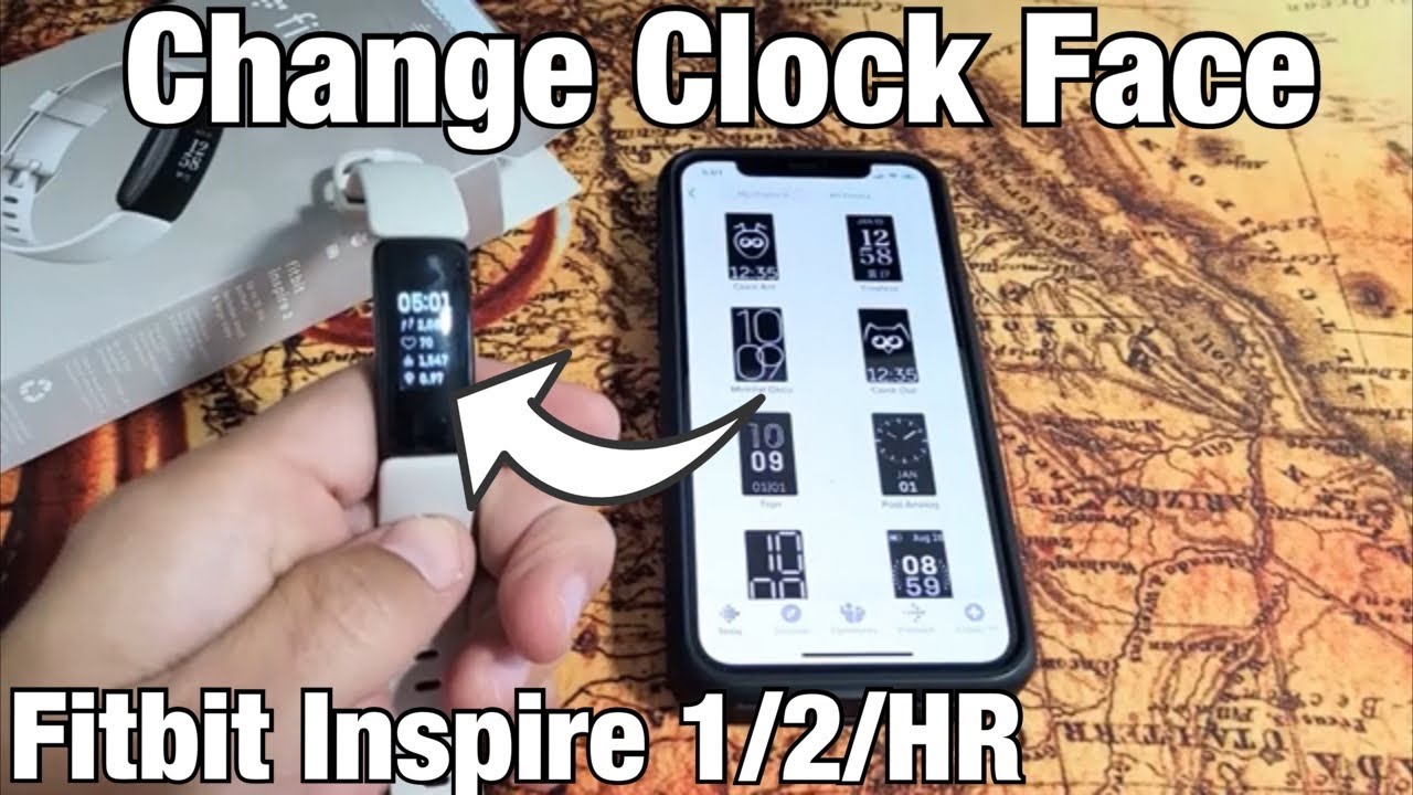 how to change clock on fitbit inspire