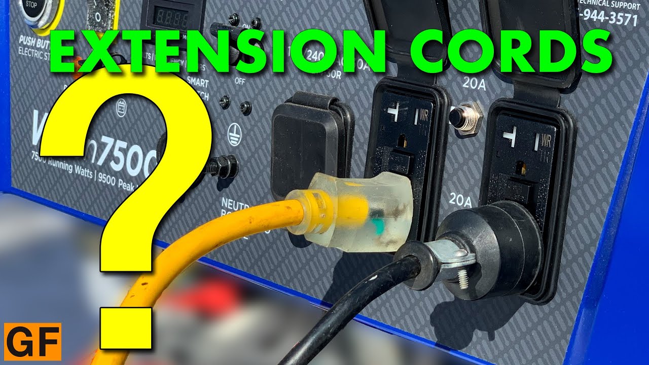 Extension Cords On A Generator? No, Yes, Mbe... - YouTube