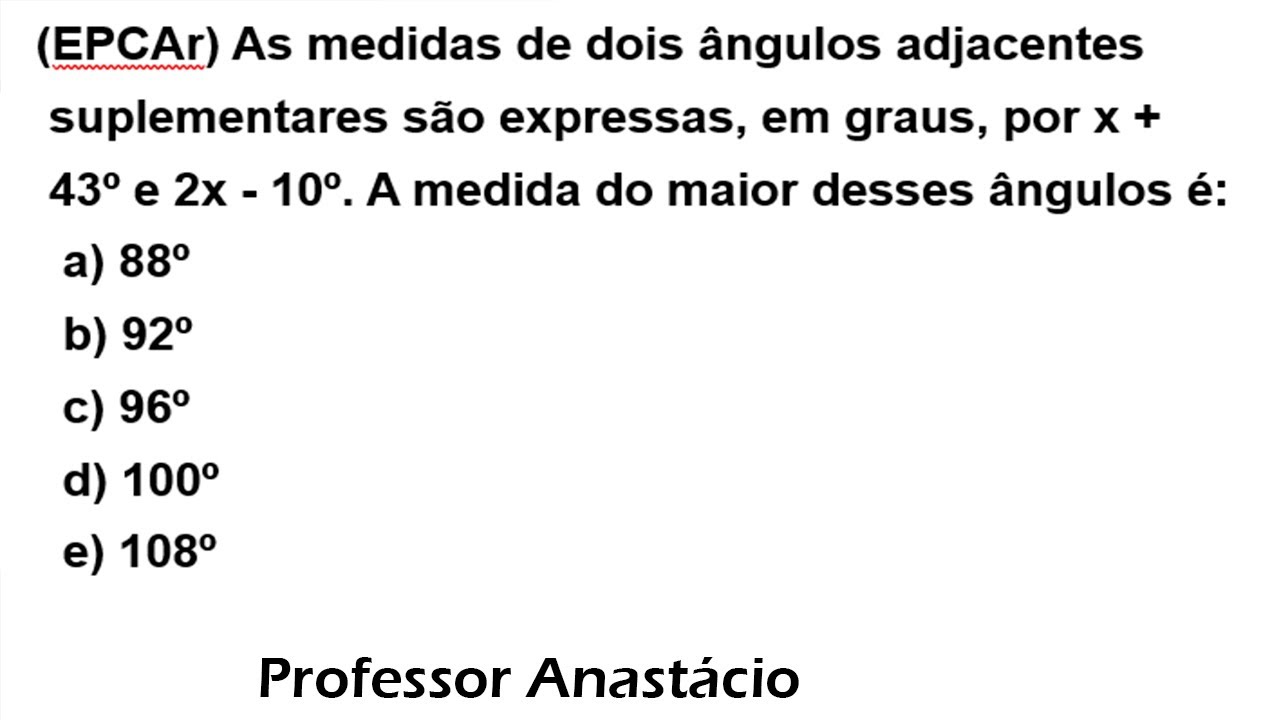 ÂNGULOS CONSECUTIVOS E ADJACENTES \Prof. Gis/ 