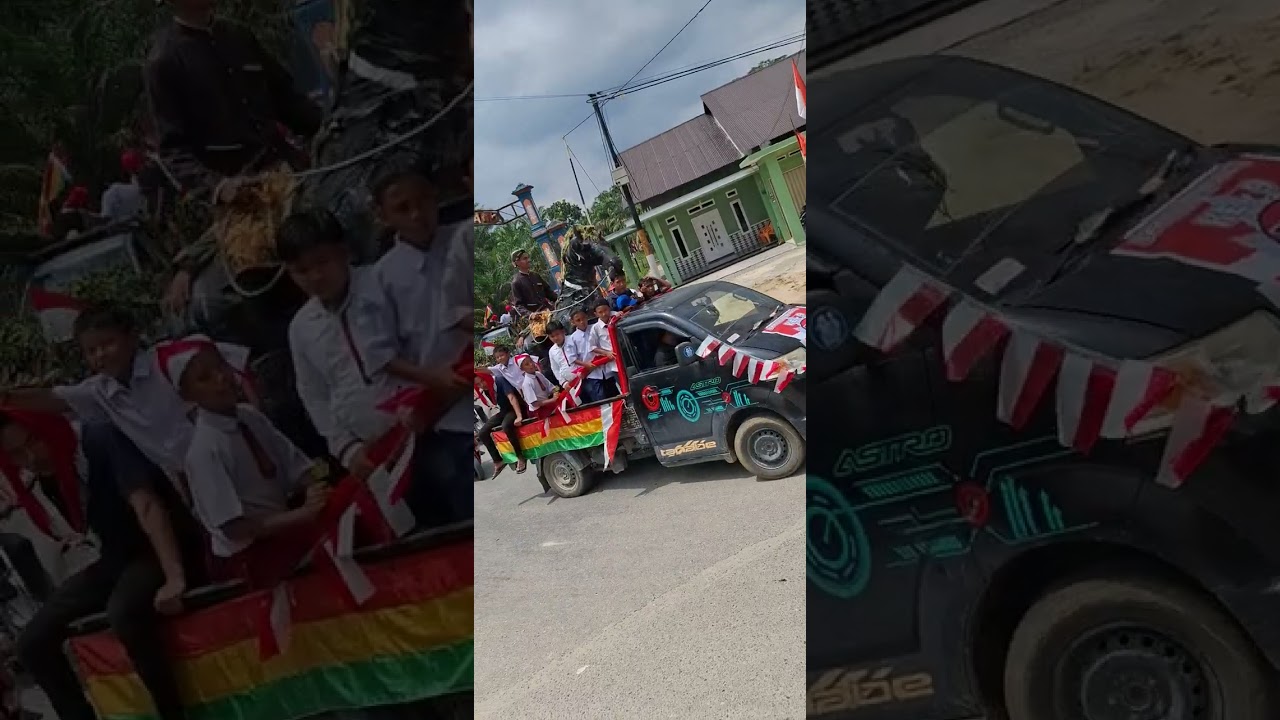 Pawai kemerdekaan salah satu di Desa Rokan Hulu 🤗 