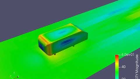 Velocity contour over an Ahmed Body