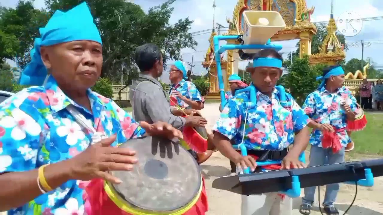 งานแห่นาค วัดพรุดินนา คณะกลองยาว 14 กุมภา และคณะนางรำจากบ้านคลองชะมวง