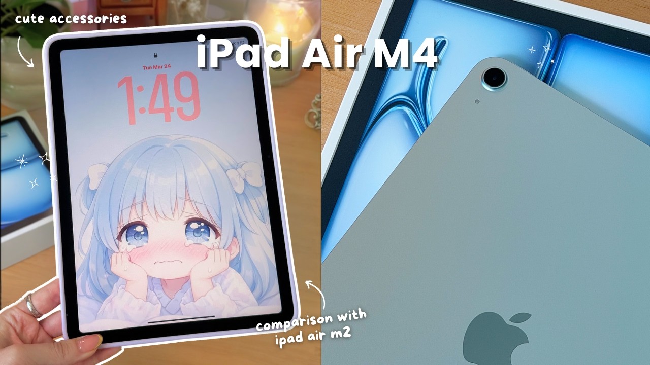 iPad Air M4 (Blue) 11” 💙 2026 unboxing ✨ aesthetic setup & cute