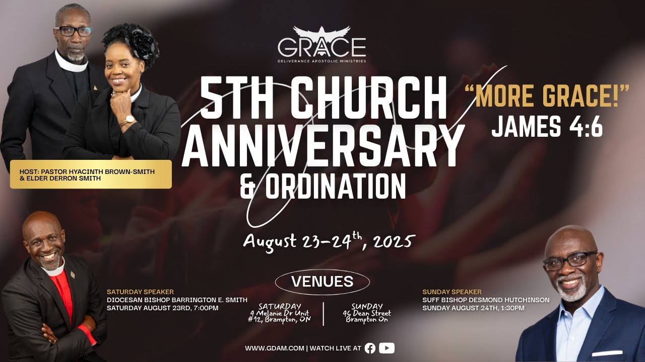Anniversary Service August 23rd 2025 |Bishop Barrington Smith| "Grace Is Working For Me!!"
