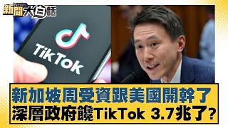 新加坡周受資跟美國開幹了 深層政府饞TikTok 3.7兆了 新聞大白話@tvbstalk 20240316