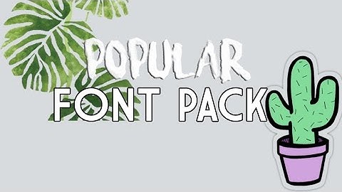 POPULAR FONT PACK