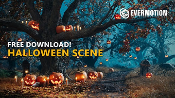 FREE Evermotion Halloween Scene 2025  for 3ds Max / Corona!