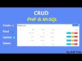 Php crud operations with mysql database  create  read  update  delete 