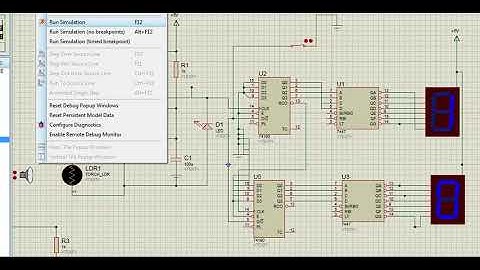 Up and down 555 counter 7 segment with LDR sensor
