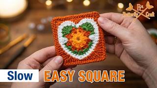 How to make a square from a heart HOW TO TURN HEART INTO A GRANNY SQUARE how to sew 2 granny squares