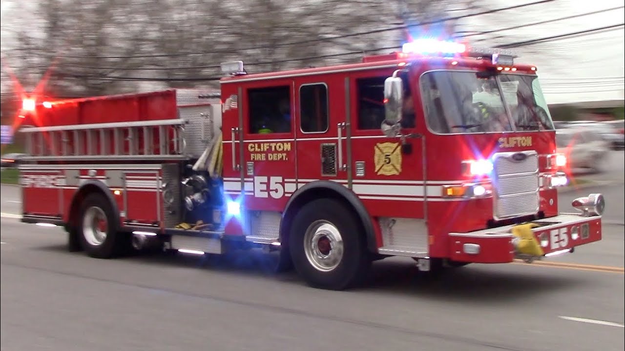 Clifton Fire Department Engine 5 Responding 41822 YouTube
