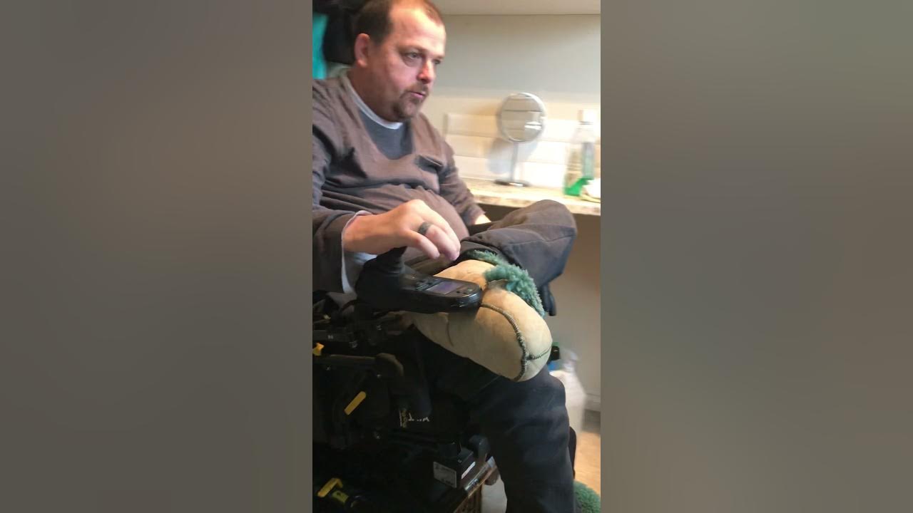 Quadriplegic With one and emptying his day bag YouTube