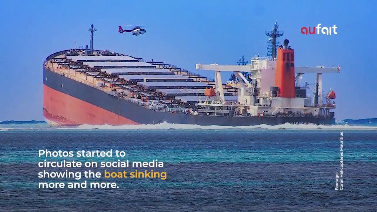 oil spill and wreckage of wakashio in mauritius story.