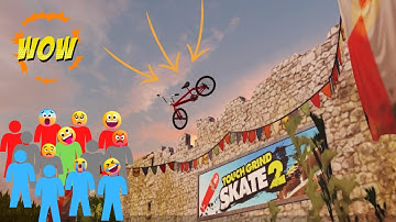 Touchgrind BMX 2 Gameplay (Android,ios) First Level New Update (Tricks and Fails)