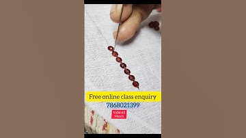 FREE! FREE! Professional Online Aari course With certificate chamki stitch #freeaarionlineclass