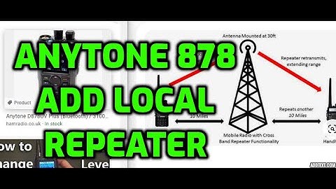ANYTONE 878 ADD LOCAL REPEATER TO YOUR CODE PLUG IN MINUTES