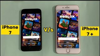 iPhone 7 vs iPhone 7 Plus speed test - Roblox gameplay - iPhone 7 review - iPhone 7 Plus