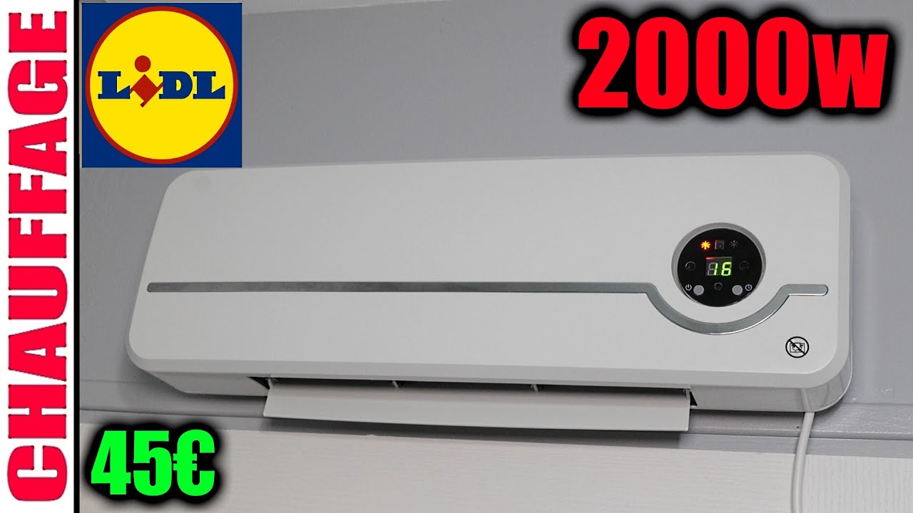 LIDL chauffage soufflant mural SILVERCREST Radiateur SKWH 2000 A2 test