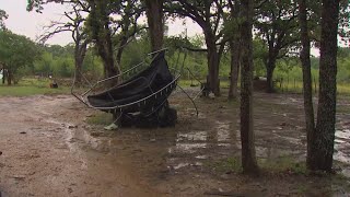 Tracking hail and storm damage in Navarro County on Thursday