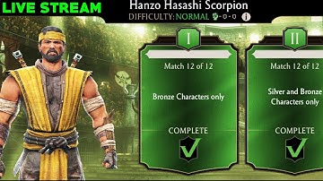 MK Mobile Live Stream. Hanzo Hasashi Scorpion Challenge Gameplay. One of the BEST Golds in the Game.