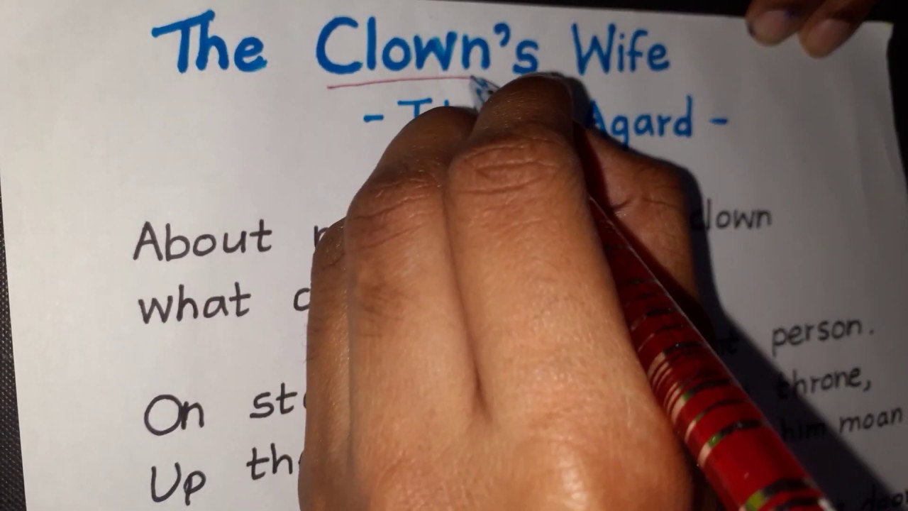 clown's wife essay type questions