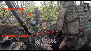Ukrainian 3rd Assault Brigade (ex-Azov Battalion) Clear a Russian Position, Take VISIBLE Prisoners!