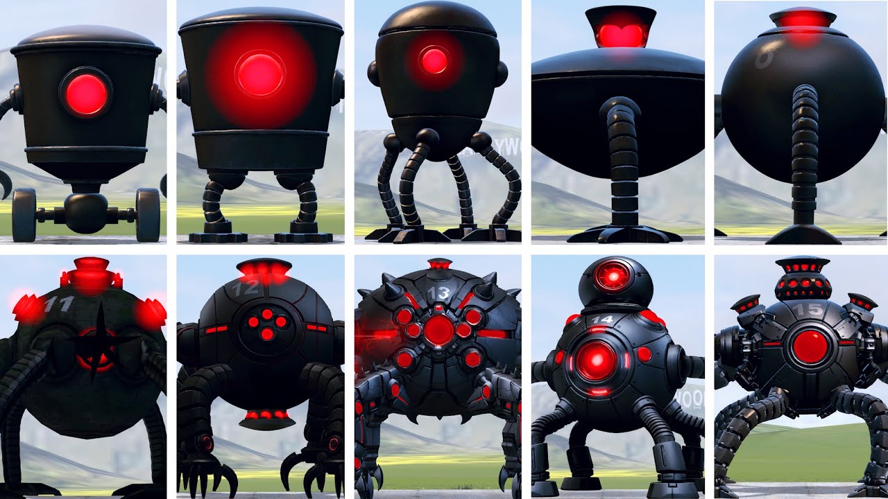 EVOLUTION OF ALL OMNIDROID V.X15 From Roblox Omnidroids Test in Garry's Mod