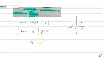 Let `f(x) = x-[x]`, for every real number x, where [x] is integral part of x. Then `int_(-1) ^