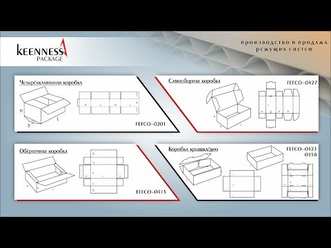 Резка самосборной коробки по программе keenness package