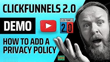 ClickFunnels 2.0 Demo - How to Create and Add an AUTO GENERATED Privacy Policy