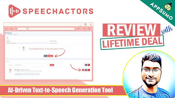 Speechactors Review: Appsumo Lifetime Deal & Demo Video | AI-Driven Text-to-Speech Generation Tool