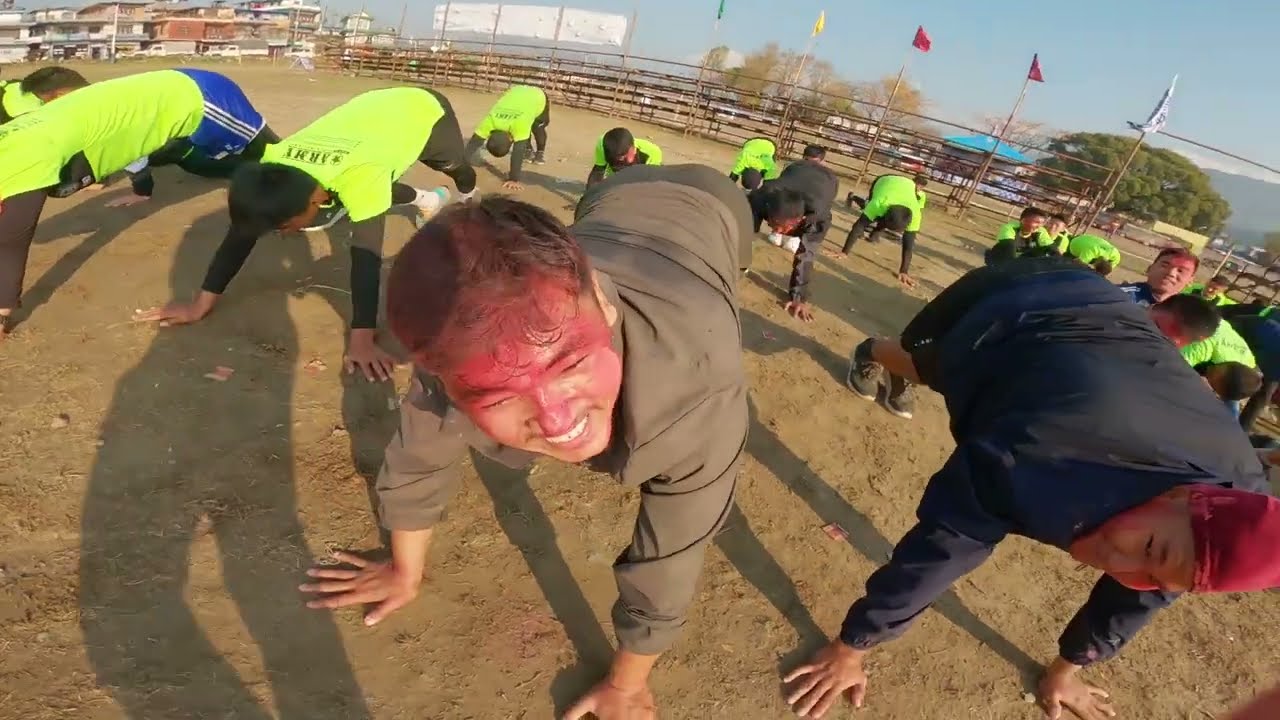 Gets ABEER in holi as PUNISHMENT at pre army training school!