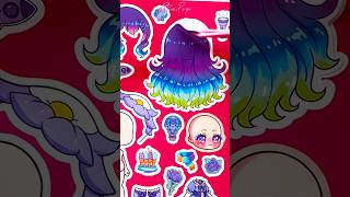 Paper diy 💜| ✨ NEW Sanrio Characters Stickers! 🎀 Customizing a Cute Anime Doll! #Sanrio #stickers