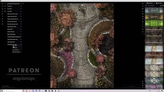 Tiered Gardens animated battle map pack in Foundry VTT