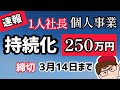 速報 個人事業・中小企業50万円から持続化補助金3月14日まで・小規模事業者対象2024年版・1人社長も200万円・50万円・250万円【中小企業診断士YouTuber マキノヤ先生】第1673回
