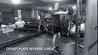 Offset Plate Reverse Lunge  - Upside Strength Exercise Library
