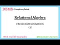 32. PROJECTION OPERATION | Relational Algebra | DBMS | #relational_algebra_query #relationaldatabase