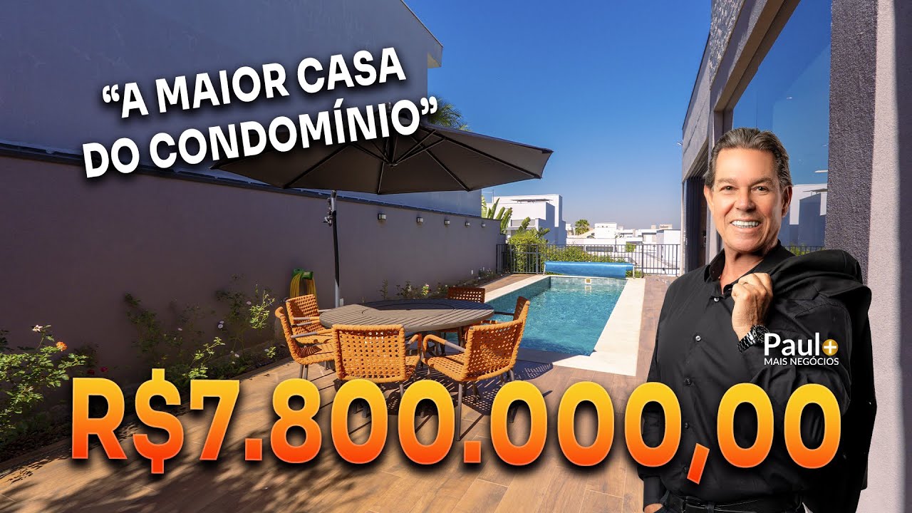 MANSÃO NO SWISS PARK CAMPINAS – 724M² DE LUXO, 10 VAGAS, CONSTRUÍDA EM DOIS TERRENOS R$7.800.000,00