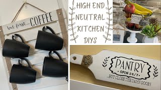 HIGH END Neutral KITCHEN DIYs | Easy Kitchen DIY Decor