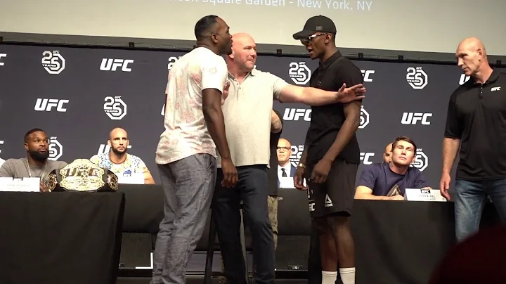 HEATED!!! ISRAEL ADESANYA VS DEREK BRUNSON STAREDOWN l UFC 230