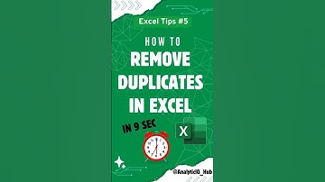 HOW TO REMOVE DUPLICATES IN EXCEL  #analyticiq #excel #exceltips #exceltricks #excelhacks  #shorts