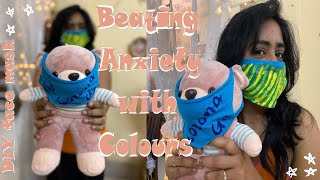 Beating Anxiety with COLOURS | Painting My DIYed Face Masks | Easy Painting Techniques | DIY Masks